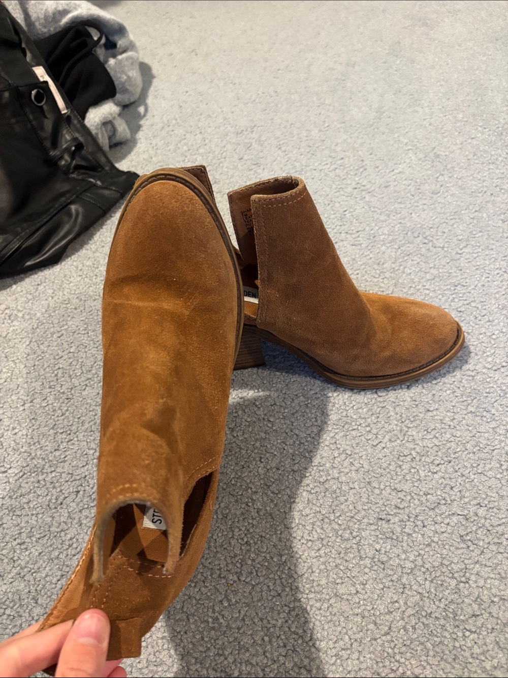 Steve Madden Suede Cutout Ankle Booties